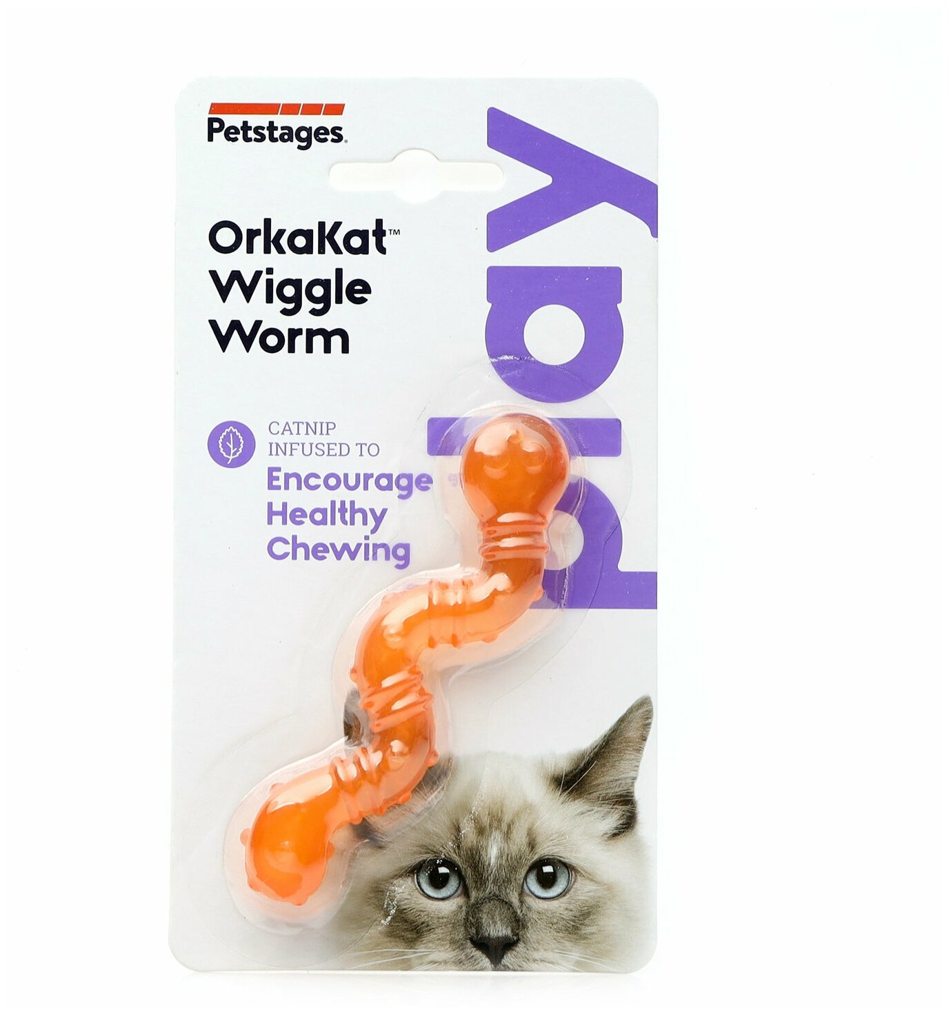 Petstages игрушка для кошек Energize "ОPKA червяк" 11 см - фотография № 10