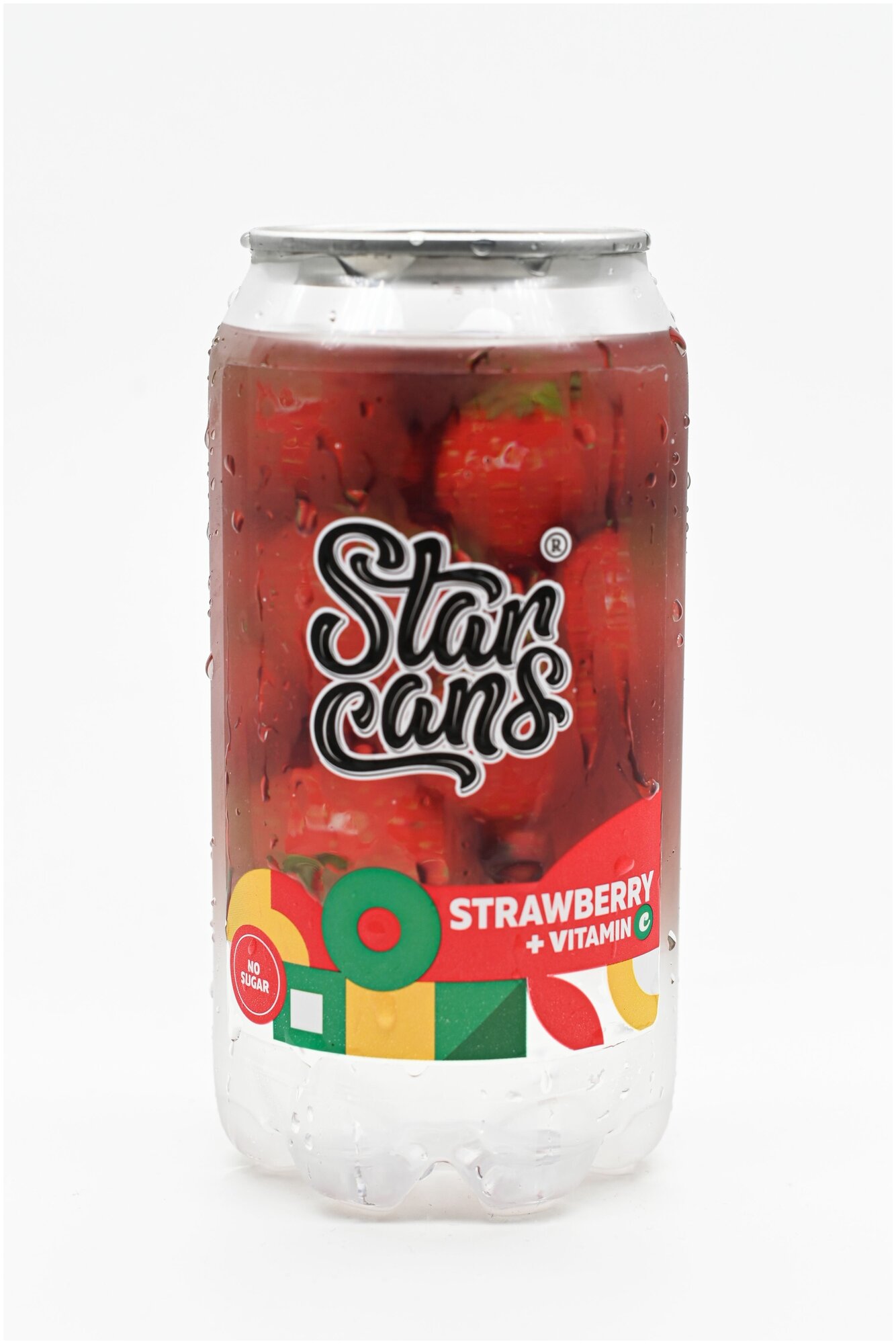 Напиток витаминный газированный со вкусом клубники StarCans Клубничный газированный напиток Лимонад - фотография № 2