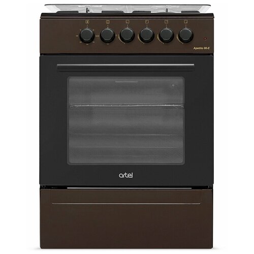 Комбинированная плита ARTEL APETITO 00-E ГК коричневая газовая с электрической духовкой полный газ-контроль 1505200₽