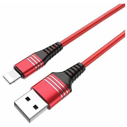 Кабель USB Lightning 8Pin HOCO U46 Tricyclic 1м красный кабель hoco u29i led displayed timing lightning красный