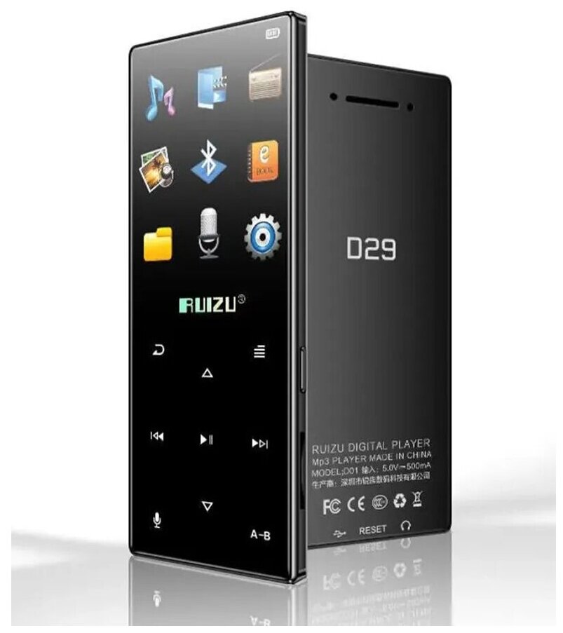 HiFi mp3 плеер с Bluetooth RUIZU D29 8Gb Black