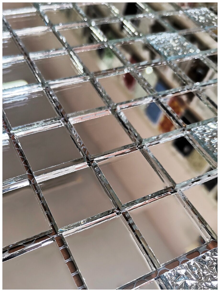 Зеркальная плитка мозаика для ванны / Кухонный фартук на стену / 30х30 см 5 листов (0.45 кв м в упаковке) - фотография № 13