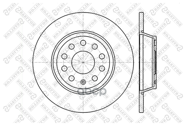 STELLOX 6020-4840-SX 6020-4840-SX_диск тормозной задний!\Mitsubishi Carisma Volvo S40/V40 1.6-1.9D 95>