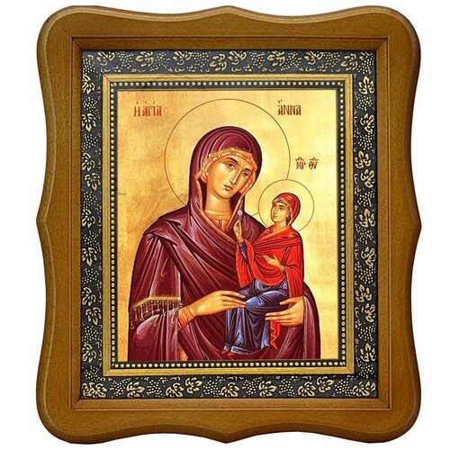 Анна праведная, мать Пресвятой Богородицы. Икона на холсте.