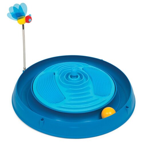 Catit Круглый массажный центр с мячиком и игрушкой-пчелкой голубой (H430019)