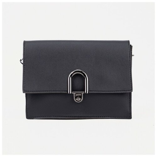 фото Сумка-мессенджер на клапане, цвет чёрный noname