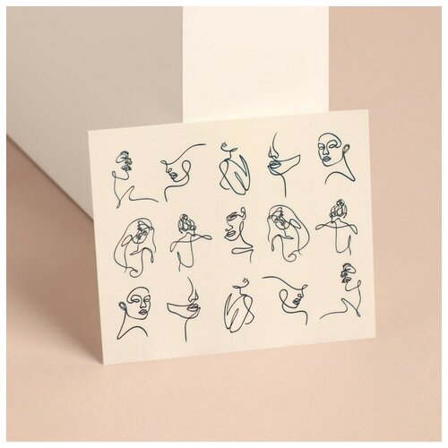 Наклейки для ногтей «Женские черты»