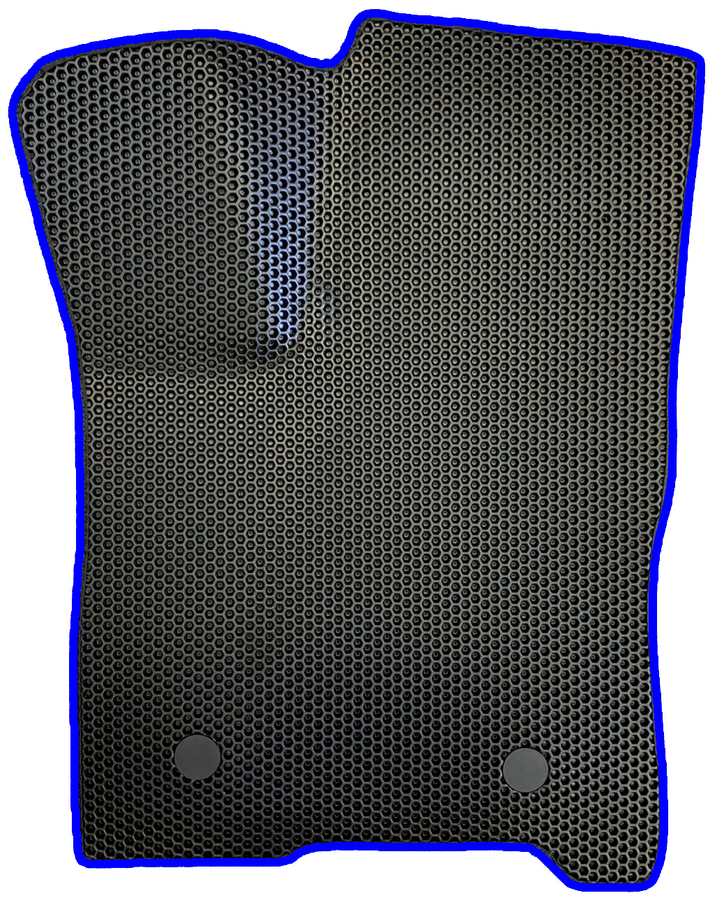 EVA коврик для Lada Vesta (2015-2022) водительский / Лада Веста / Черные соты, синий кант