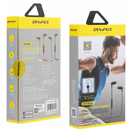 Наушники беспроводные Awei B990BL спорт 110000₽