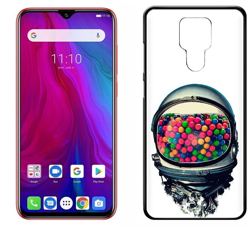 Чехол задняя-панель-накладка-бампер MyPads шлем космонавта для Ulefone Power 6 противоударный