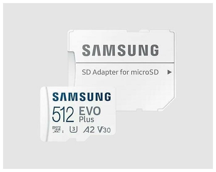 Карта памяти Samsung MicroSDXC Samsung EVO Plus 512GB Белый
