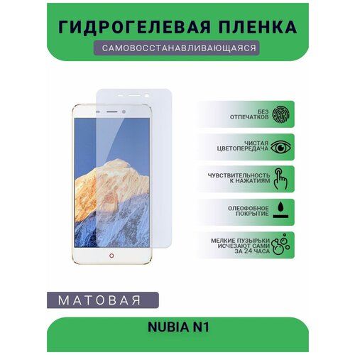 Гидрогелевая защитная пленка для телефона NUBIA N1, матовая, противоударная, гибкое стекло, на дисплей