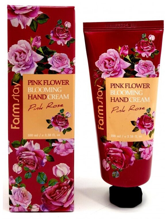 Крем для рук с экстрактом розы FarmStay Pink Flower Blooming Hand Cream Pink Rose, 100мл - фото №20
