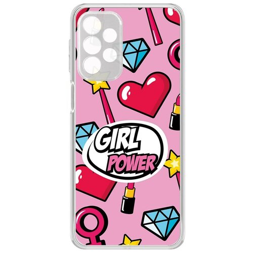 Силиконовый чехол / накладка / бампер Girl Power для Samsung Galaxy A23 (A235) накладка силиконовая clear case для samsung galaxy a23 a235 с кардхолдером прозрачная