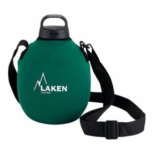 Фляга Laken Clasica 127FV 1L в неопреновом чехле с ремнём screw cap (зелёный)