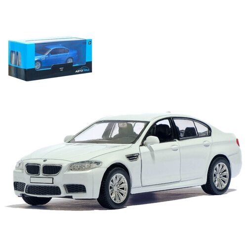 Машина металлическая BMW M5, 1:32, открываются двери, инерция, цвет белый