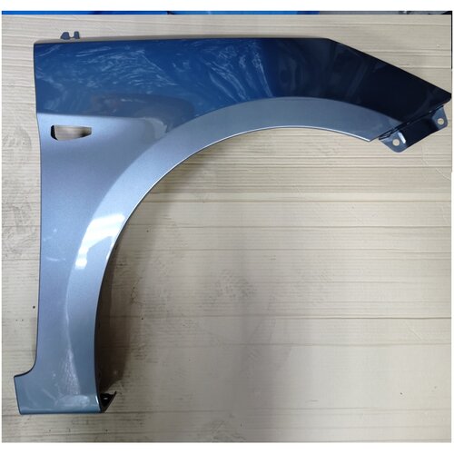 Крыло переднее правое в цвет кузова Hyundai Solaris 1 Хендай Солярис (2010-2014) с отв. под повторитель VEA - ICE SILVER - Голубой металлик