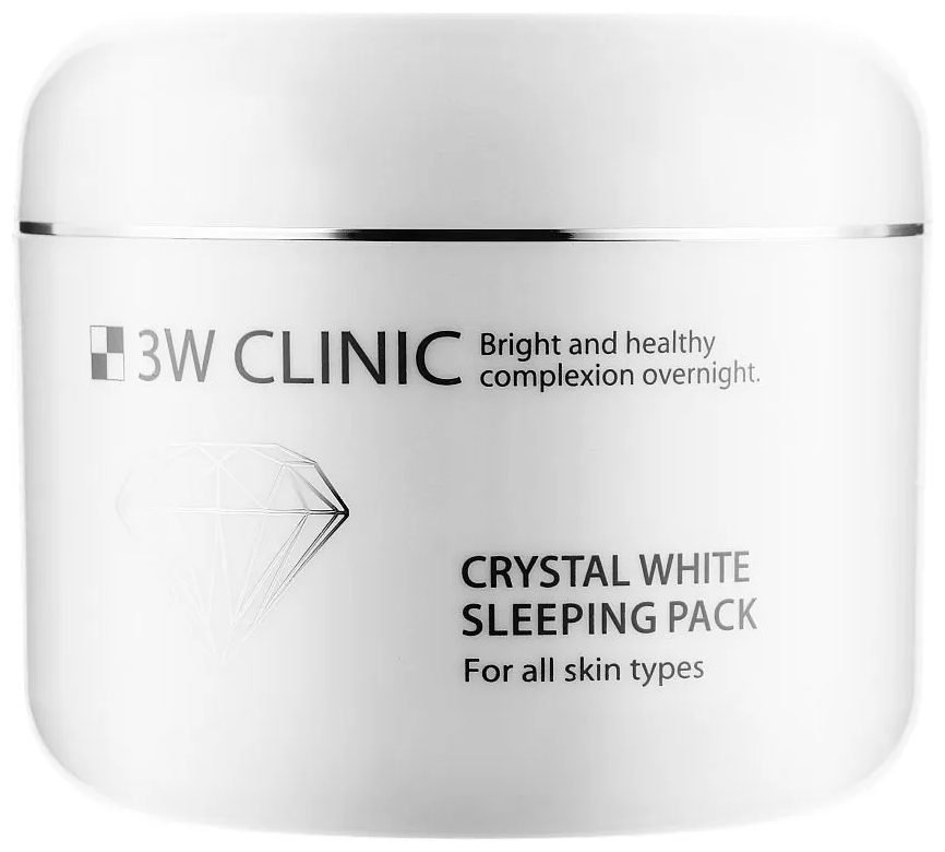 Маска для лица осветляющая ночная 3W Clinic Crystal White Sleeping Pack, 100 мл