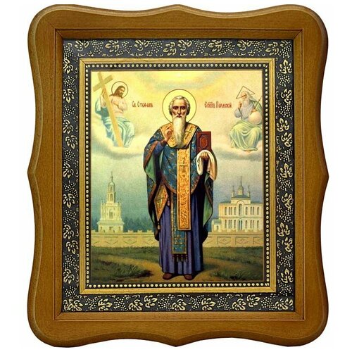 Стефан Пермский Святитель (Великопермский), епископ. Икона на холсте.