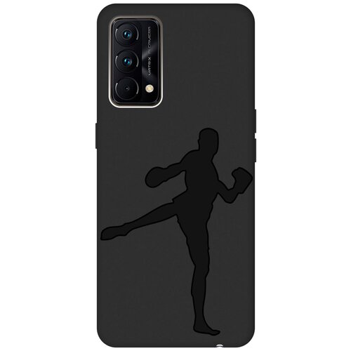 Матовый чехол Kickboxing для Realme GT Master Edition / Рилми ГТ Мастер Едишн с 3D эффектом черный матовый чехол rich scrooge для realme gt master edition рилми гт мастер едишн с 3d эффектом черный