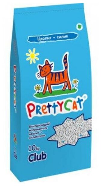 Наполнитель Впитывающий "PrettyCat Naturel" цеолит + силикагель без аромата 10 кг - фотография № 4