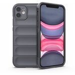Противоударный чехол Flexible Case для iPhone 11 серый - изображение