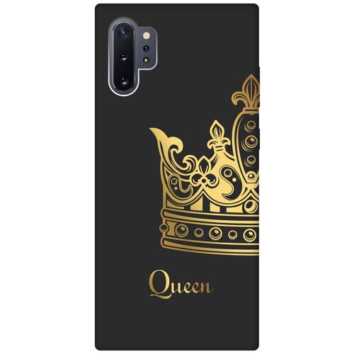 Матовый чехол True Queen для Samsung Galaxy Note 10+ / Самсунг Ноут 10+ с 3D эффектом черный матовый чехол true queen для samsung galaxy note 3 самсунг ноут 3 с 3d эффектом черный