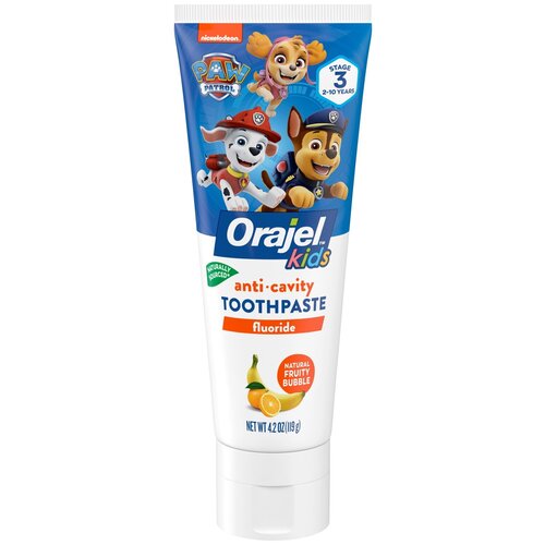 Orajel Kids Paw Patrol Anti-Cavity Fluoride Toothpast зубная паста с фтором банан-апельсин 119 гр.
