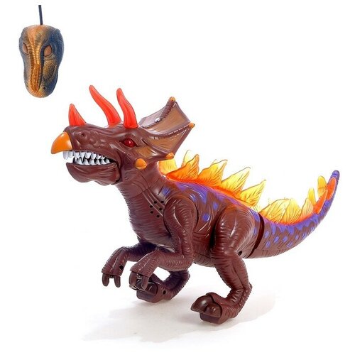 Динозавр радиоуправляемый T-Rex, световые и звуковые эффекты, работает от батареек. В наборе 1шт.