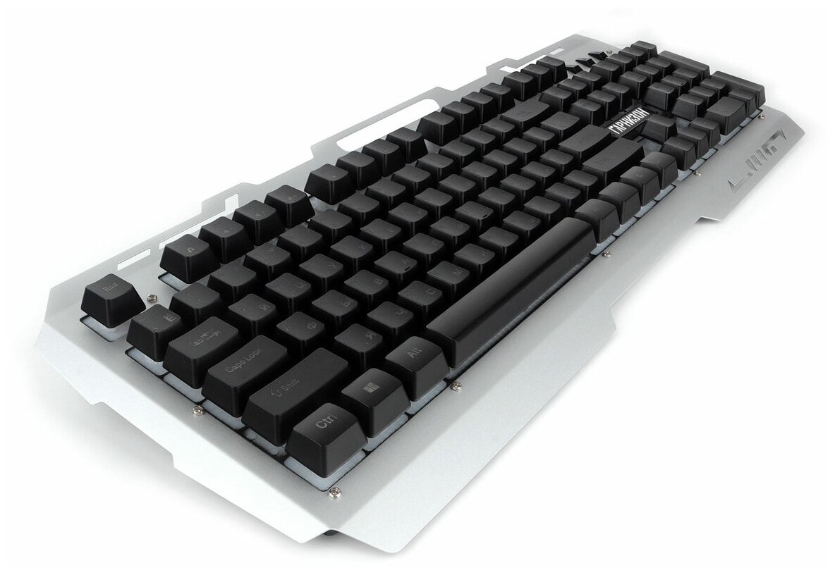Клавиатура Гарнизон игровая, металл, подсв RAINBOW,USB,черн/сер,антифантом кл-ши,каб 1,5м - фото №7