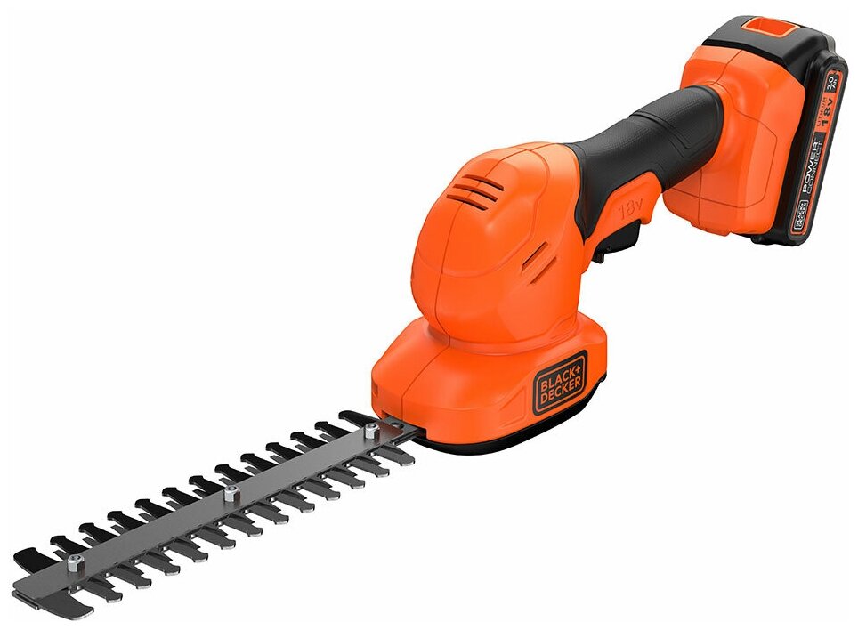 Аккумуляторный кусторез BLACK+DECKER BCSS18D1, 18В, 2Ач , насадки ножницы и кусторез - фотография № 15