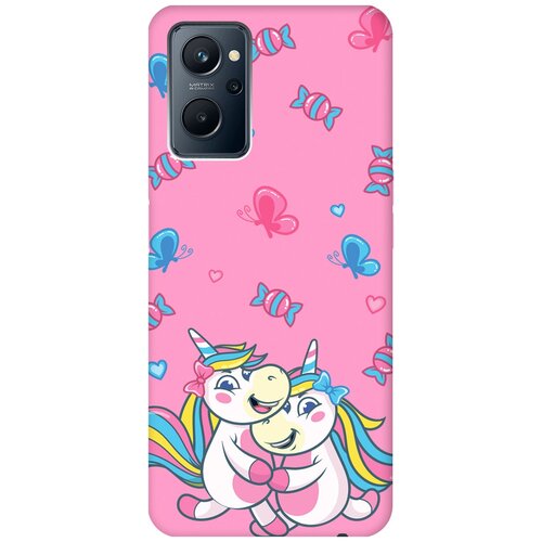 Матовый чехол Unicorns and Candies для Realme 9i / Рилми 9и с 3D эффектом розовый матовый чехол unicorns and candies для realme c33 рилми с33 с 3d эффектом розовый