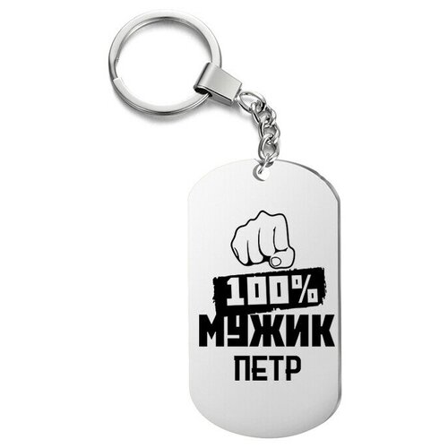 фото Брелок для ключей «мужик петр» с гравировкой подарочный жетон ,на сумку, на ключи , в подарок irevive
