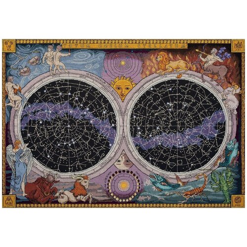 набор для вышивания panna карта звездного неба 70 x 50 см Набор для вышивания Panna PZ-7275 Карта звездного неба , 67х47,5 см