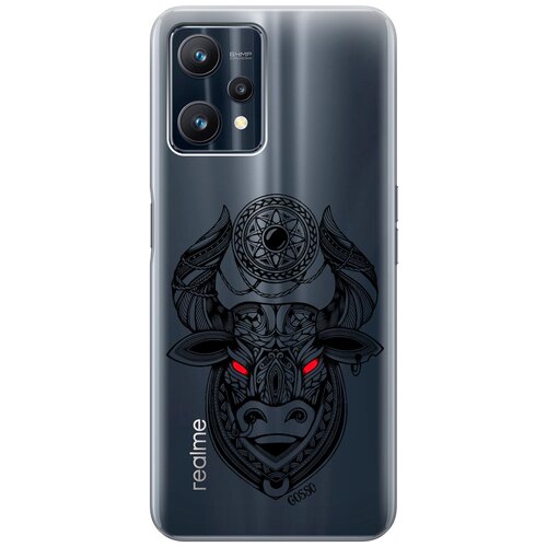 Силиконовый чехол на Realme 9 Pro, Рилми 9 Про с 3D принтом Grand Bull прозрачный силиконовый чехол на realme 9 рилми 9 с 3d принтом grand bull прозрачный