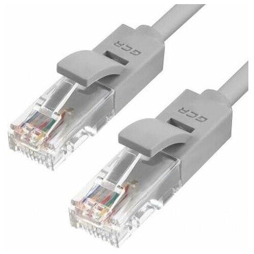 GCR Патч-корд прямой 0.7m UTP кат.5e, серый, 24 AWG, литой, ethernet high speed 1 Гбит/с, RJ45, T568