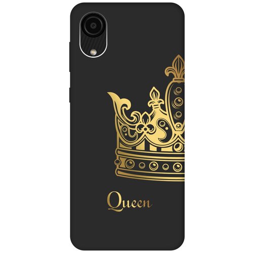 Матовый чехол True Queen для Samsung Galaxy A03 Core / Самсунг А03 Кор с 3D эффектом черный матовый чехол cocktail splash для samsung galaxy a03 core самсунг а03 кор с 3d эффектом черный