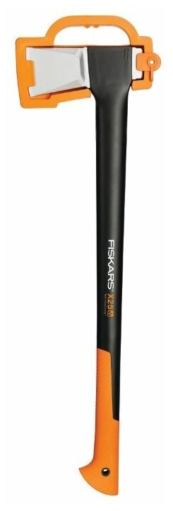 Топор Fiskars X25, большой, черный/оранжевый (в комплекте нож) [1057915] - фото №3