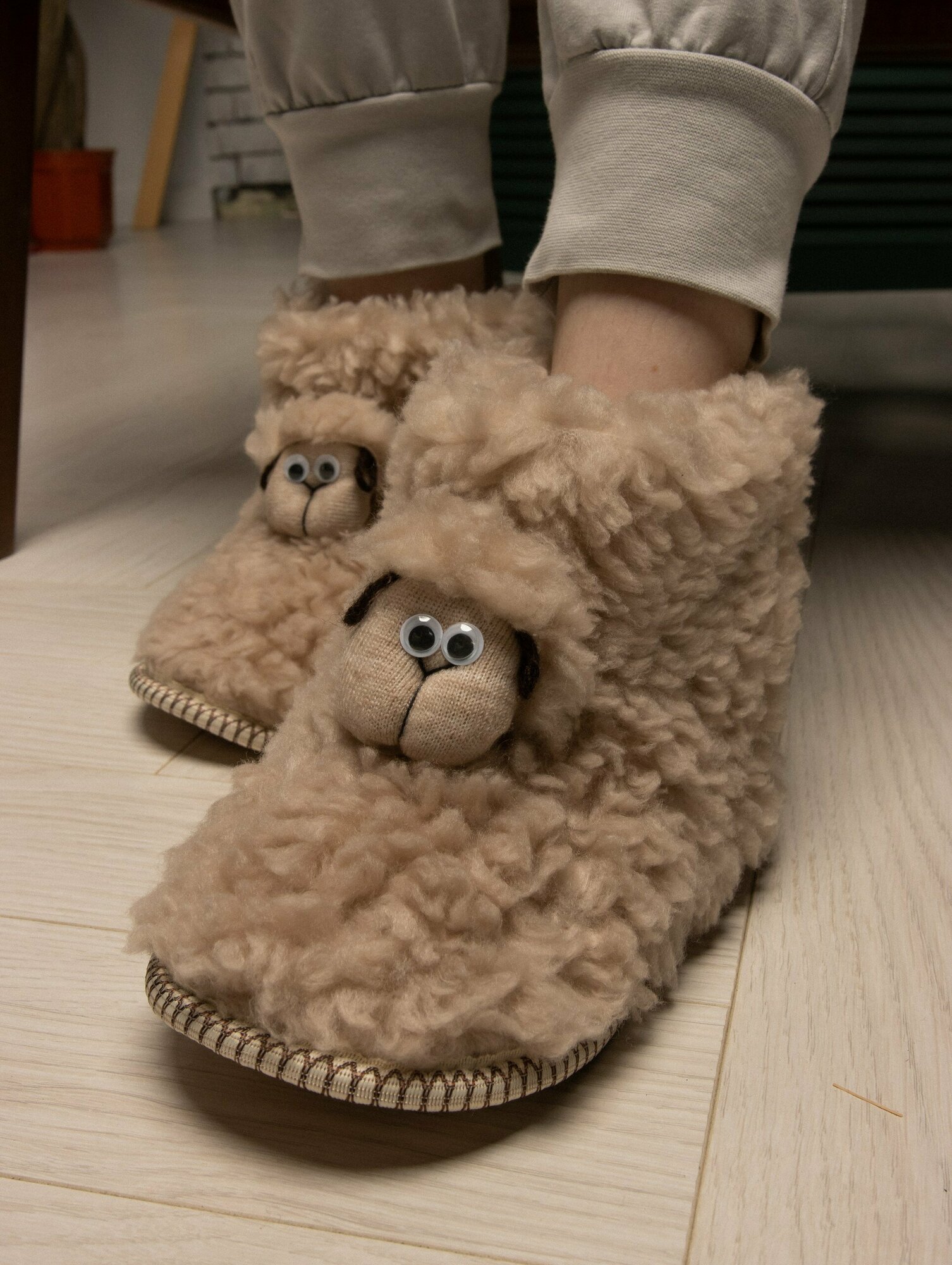 Тапочки, размер 36, бежевый — фото 1