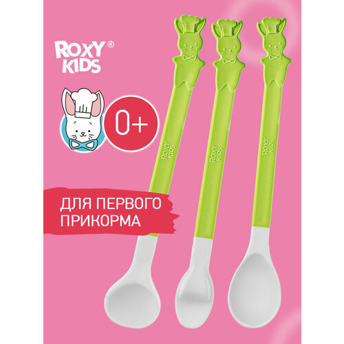 Набор ложек от ROXY-KIDS для первого прикорма bunny cook цвет зеленый