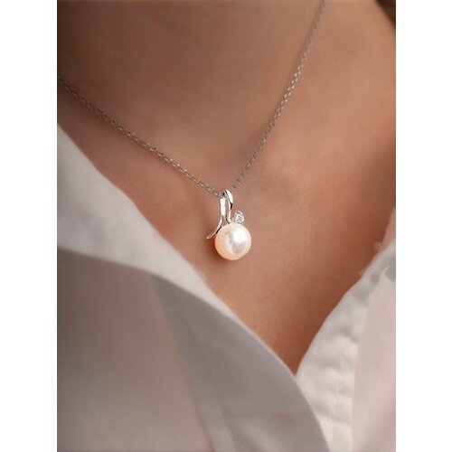 Подвеска Argentum, серебро, 925 проба, родирование, размер 1.6 см., серебристый