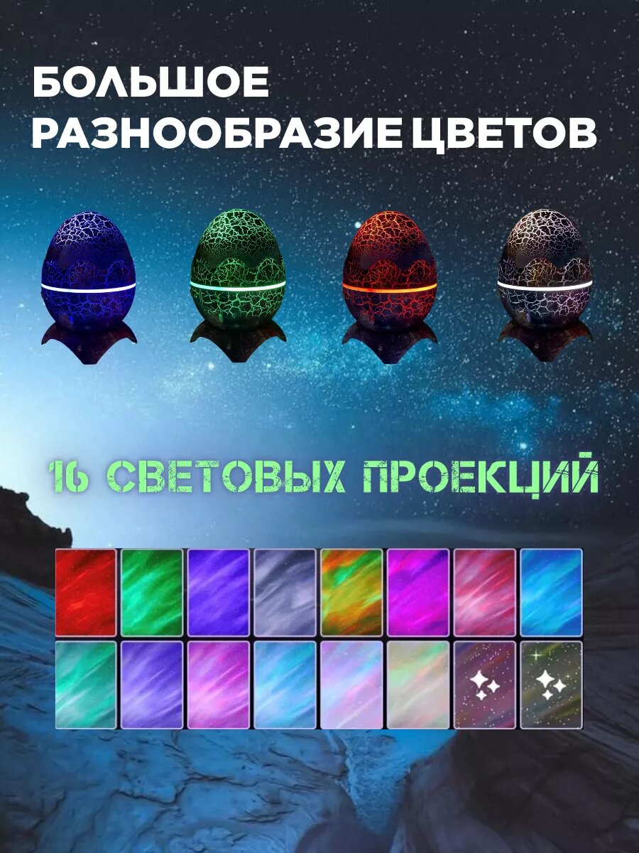 Ночник-проектор звездное небо с Bluetooth в розетку — фото 1