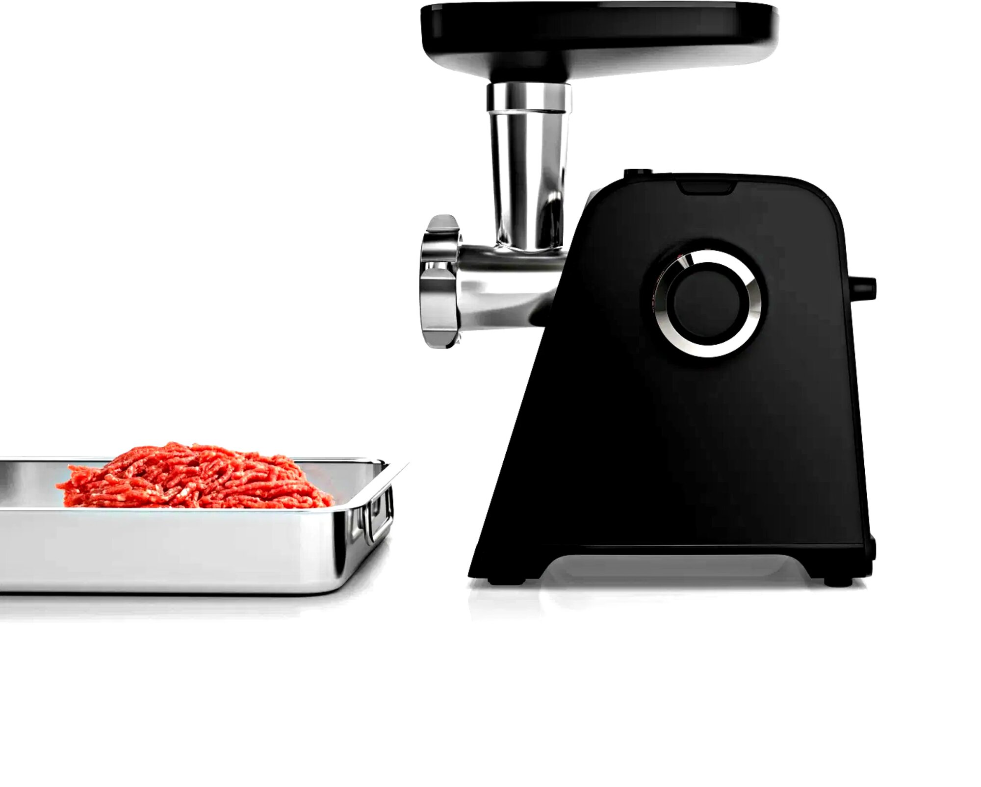 Мясорубка Bosch MFWS440B, 7 насадок, система реверса, 1900 Вт, черный — фото 1