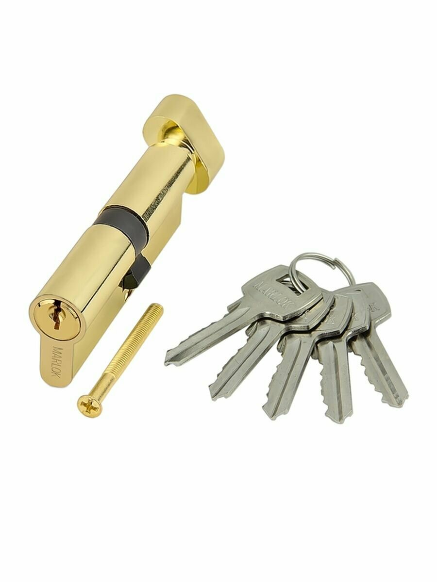 Цилиндр сталь ЦМВ 70(35/35) ключ/вертушка MARLOK (золото)