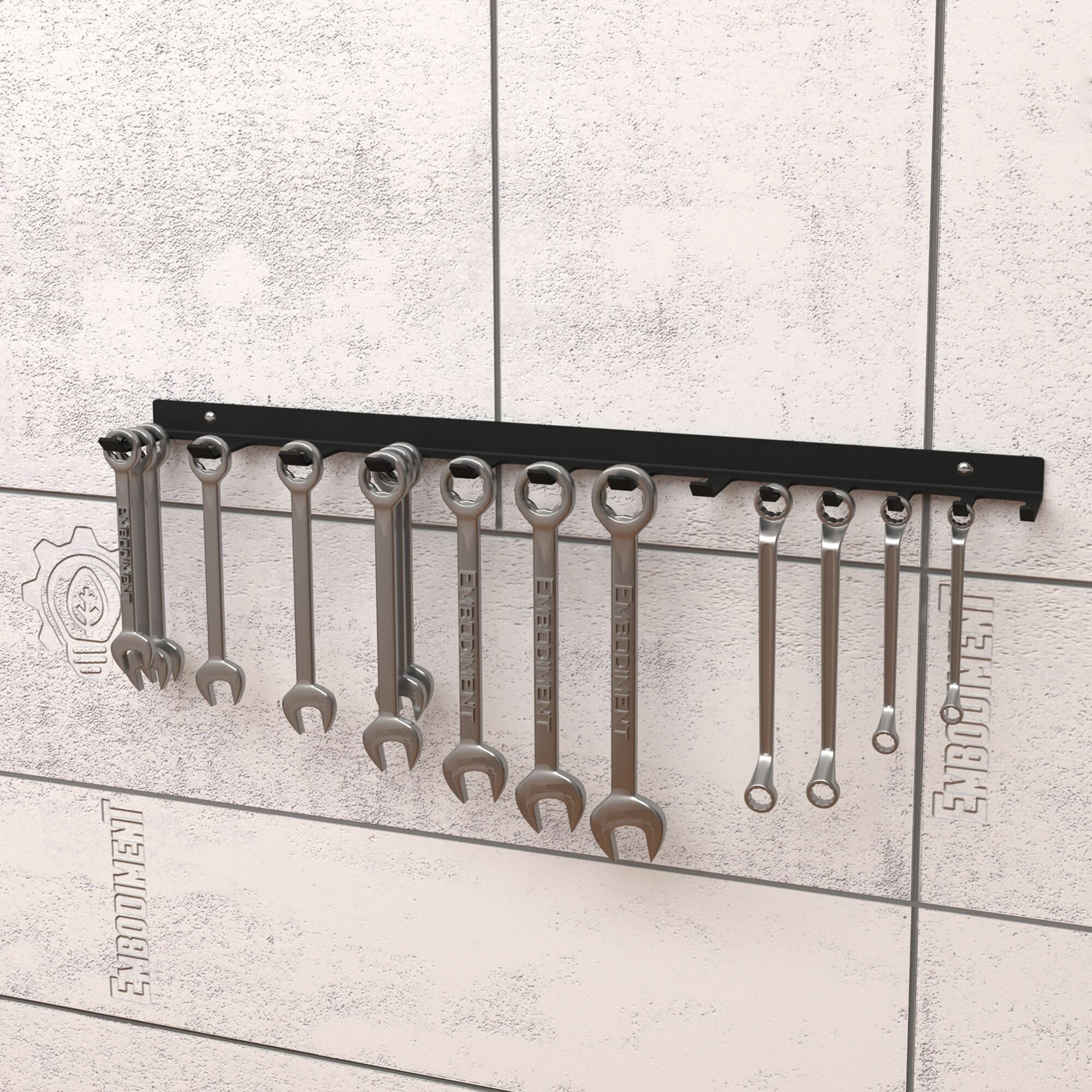 Держатель для хранения всех типов ключей настенный черный