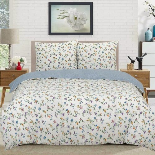 Изображение товара Комплект постельного белья АртПостель "Сиеста", 2 спальный, бязь, белый, мелкие цветы