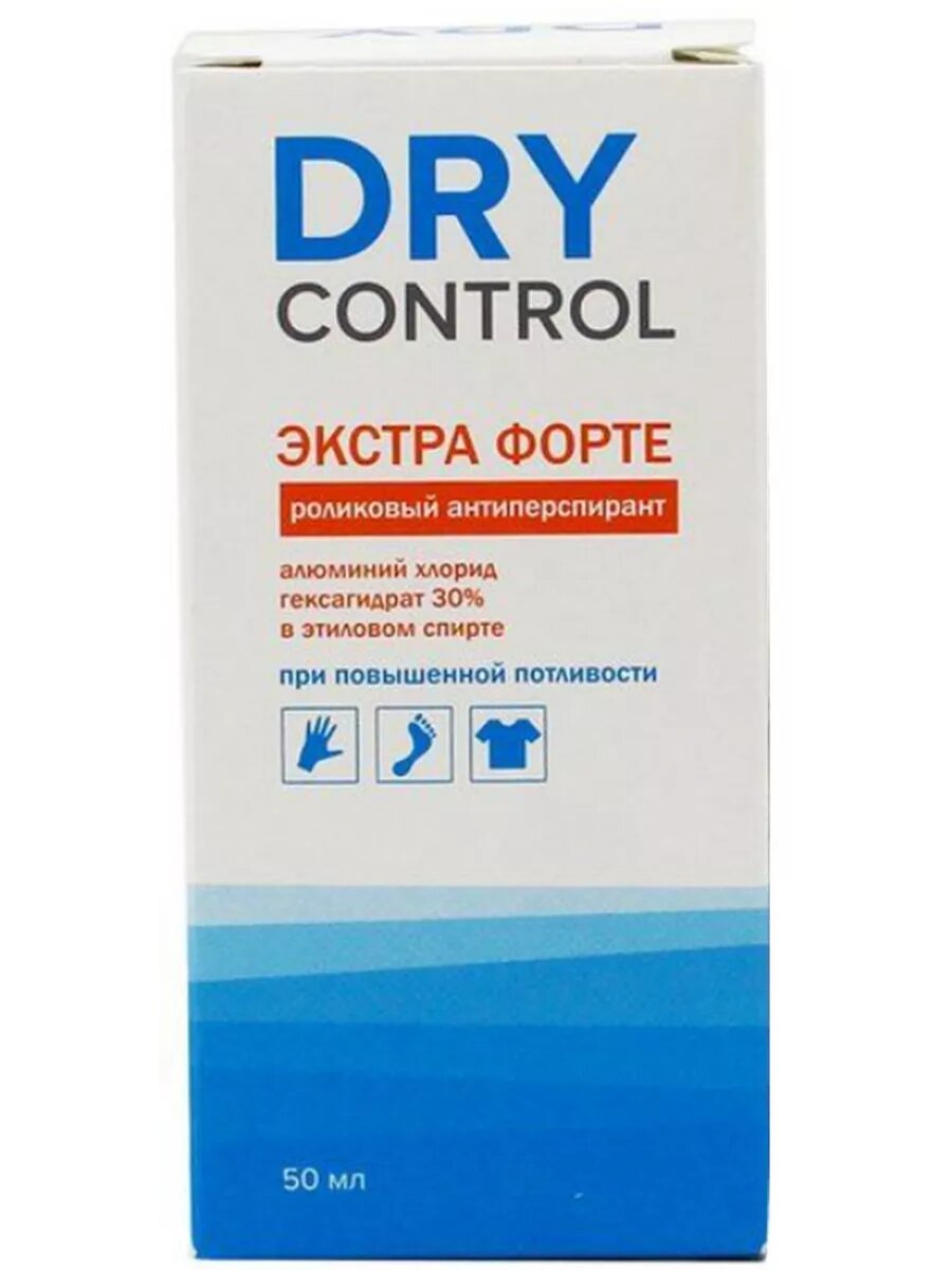 Антиперспирант DryControl Extra Forte Roll-On, без спирта, при повышенном потении — фото 1