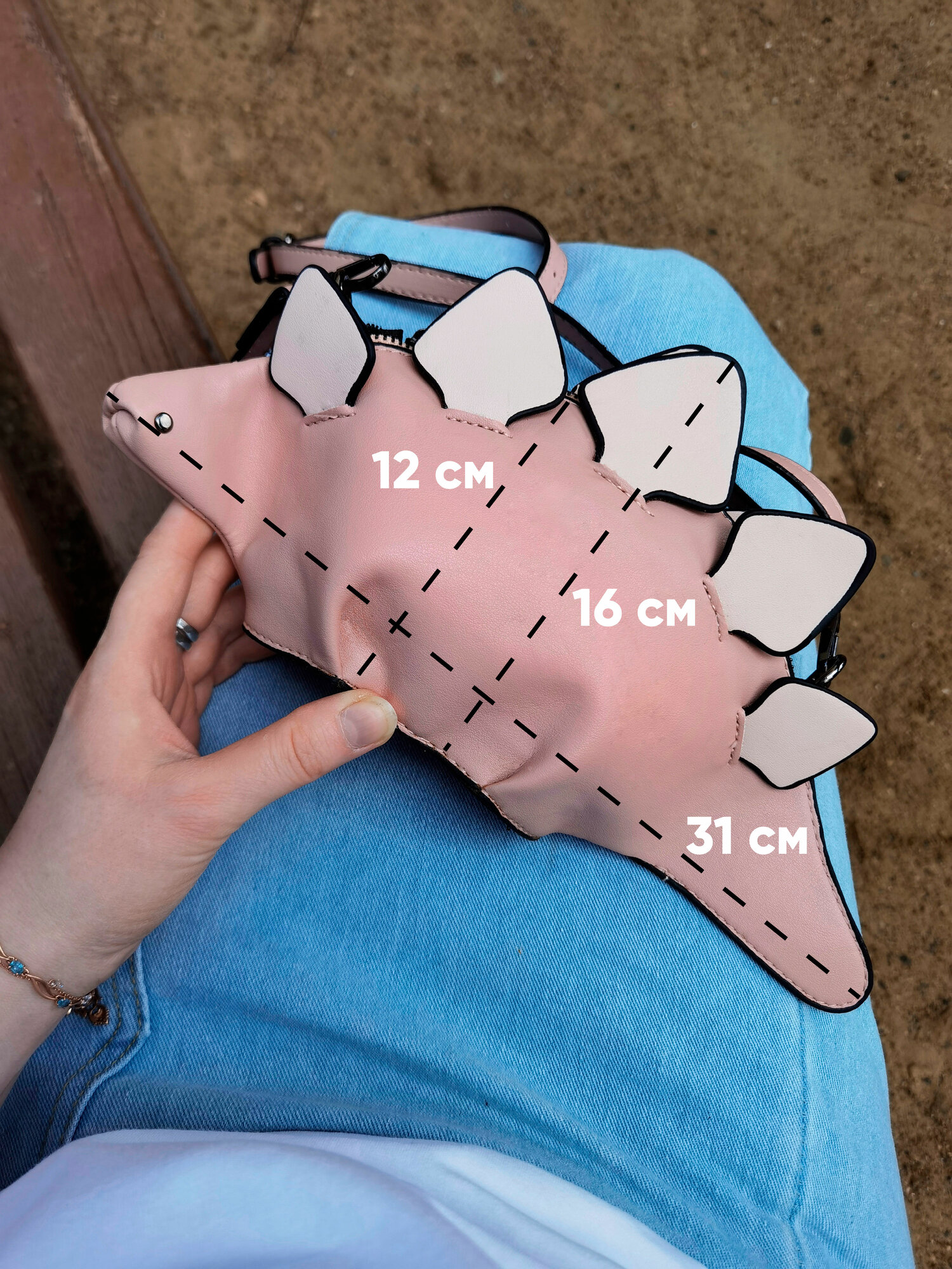 Сумка кросс-боди , фактура гладкая, розовый — фото 1