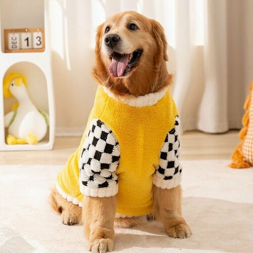 Одежда для собак крупных пород/ Толстовка для собак Желтая/ 6XL Family Pet