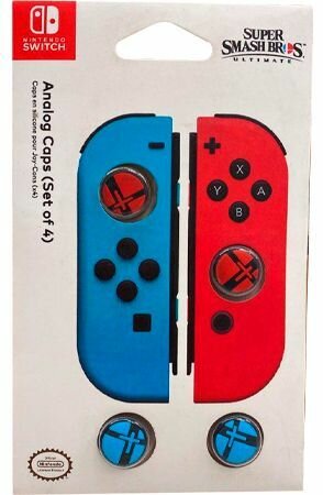 Насадки на стики HORI Analog Caps 4 в 1 (Super Smash Bros.) для Joy-Con (NSW-092U)